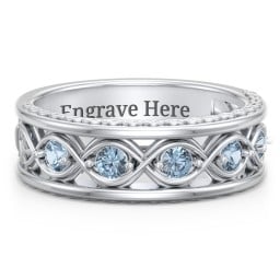 Men’s 5-Stone Infinity Ring