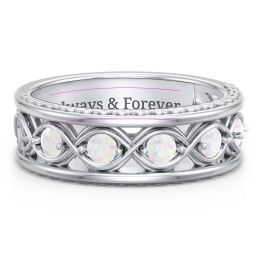 Men’s 5-Stone Infinity Ring
