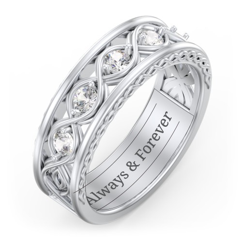 Men’s 5-Stone Infinity Ring