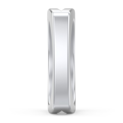 Men’s Squared Split Shank Ring with Princess Cut Gemstones