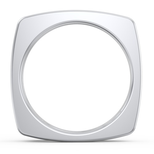 Men’s Squared Split Shank Ring with Princess Cut Gemstones