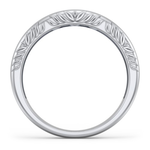 Men’s Wheat Pattern Ring with Princess Cut Gemstones