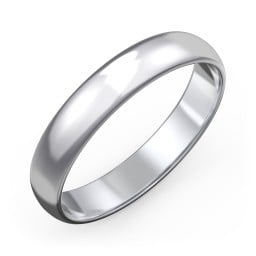 Men's Classic Half Round Wedding Band - 4mm Width
