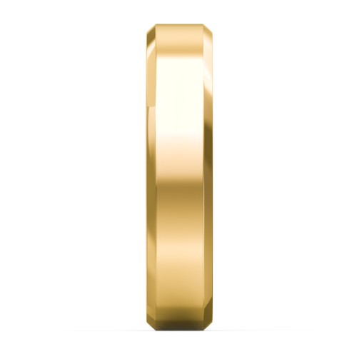 Men's Beveled Edge Wedding Band - 5mm Width