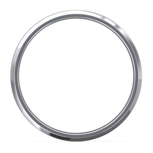 Men's Beveled Edge Wedding Band - 7mm Width – Sterling Silver