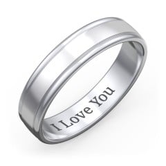 Men's Round Edge Wedding Band - 5mm Width