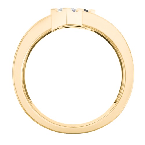 Men’s Family Ring with Princess Cut Stones