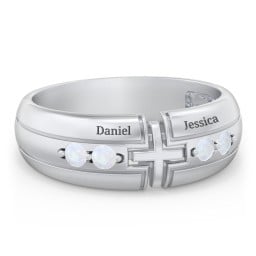 Men’s 4-Stone Cross Ring