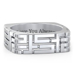 Men’s Square Geometric Ring