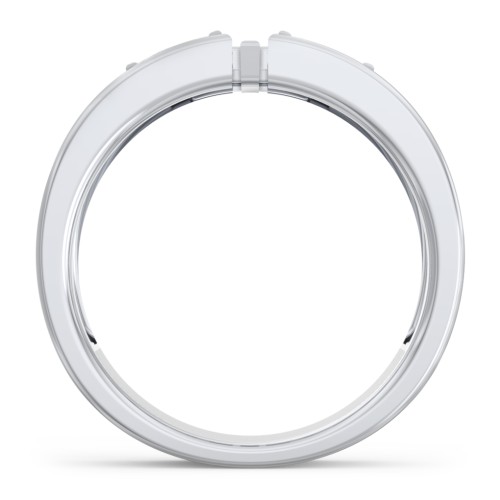 Men’s Cross Ring with East-West Baguette Gemstones