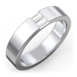 Men’s Baguette Gemstone Wedding Band