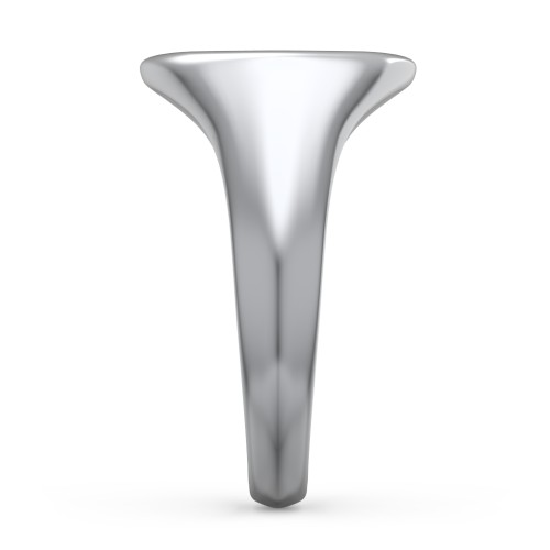 Men’s Round Signet Ring – Sterling Silver
