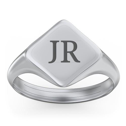 Men’s Diamond Shaped Signet Ring
