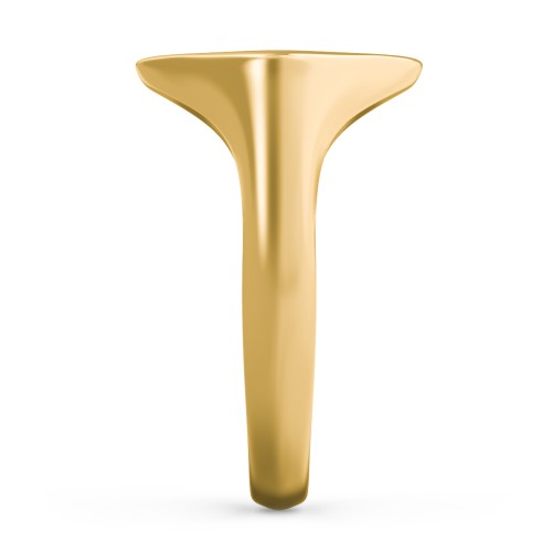 Men’s Diamond Shaped Signet Ring – 10K Yellow Gold