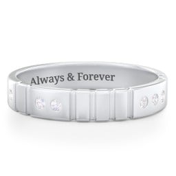 "Love" Morse Code Menβs Ring with Accents