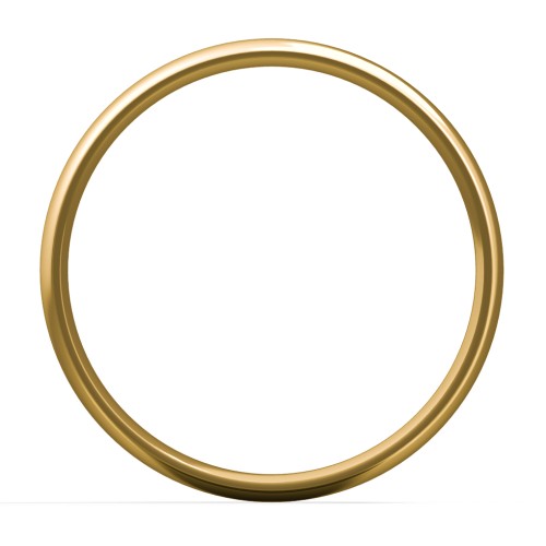 Men's Half Round Comfort Fit Wedding Band - 5mm Width
