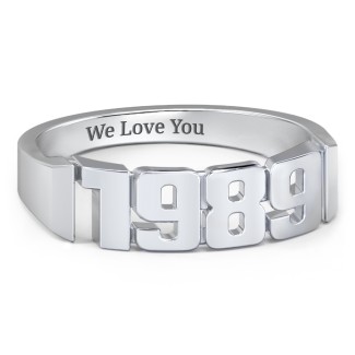 Men's Personalized Year Ring