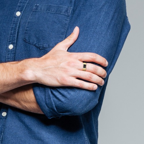 Men’s Engravable Cold Enamel Signet Ring – Sterling Silver