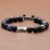 Men’s Engravable Twisted S-Knot Bead Bracelet – Sterling Silver with