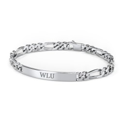 Men’s Engravable 8.25" Stainless Steel Figaro Link ID Bracelet