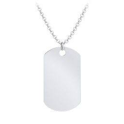 Men's Engravable Dog Tag Fraternity Necklace
