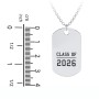Graduation Dog Tag Necklace