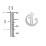 Men's Gothic Initial Pendant Necklace - G – Sterling Silver