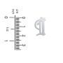 Men's Gothic Initial Pendant Necklace - I
