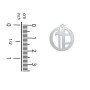 Men's Gothic Initial Pendant Necklace - O