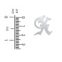Men's Gothic Initial Pendant Necklace - X