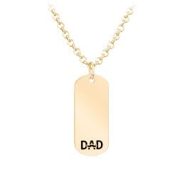 Men's Engravable DAD Tag Necklace