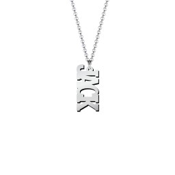 Men's Personalized Vertical Name Necklace in 925 Sterling Silver