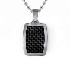 Houndstooth Dog Tag Necklace