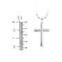 Men’s Engravable Knife Edge Silver Cross Pendant