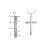 Men’s Engravable Knife Edge Silver Cross Pendant – Sterling Silver