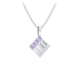 Men’s Engravable 4-Stone Pendant