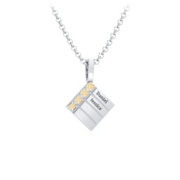 Men’s Engravable 4-Stone Pendant