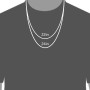 Men’s 24" Sterling Silver Figaro Link Chain Necklace