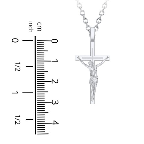 Men’s Crucifix Necklace – Sterling Silver