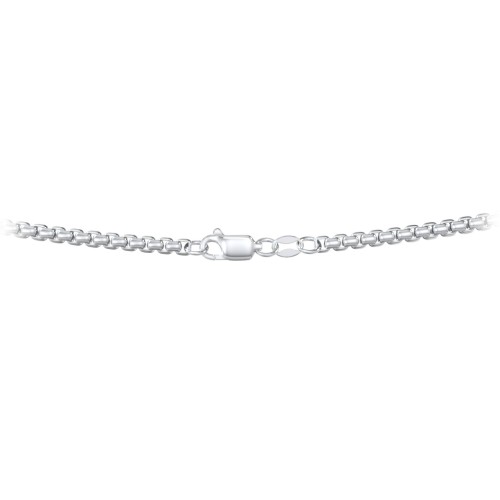 Men's 22" Rounded Box Chain Necklace – Sterling Silver