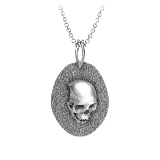Men's Engravable Ancient Skull Necklace
