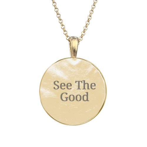 Men's Engravable Compass Necklace – 10K Yellow Gold