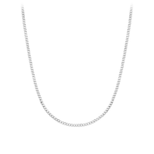 Men's 22" Open Curb Chain Necklace – Sterling Silver