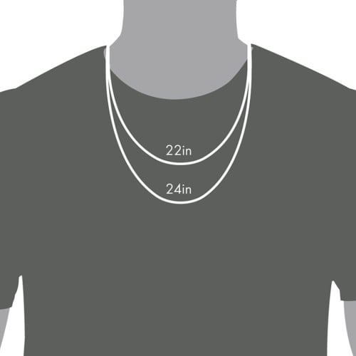 Men's Italian Horn Necklace with 2 Birthstones