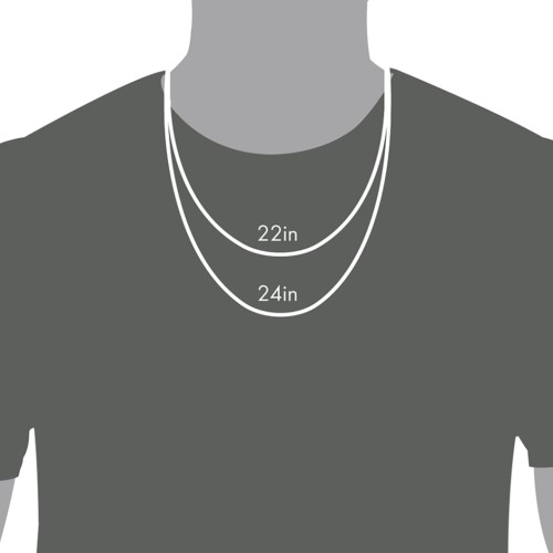 Men's Italian Horn Necklace with 2 Birthstones – 10K Yellow Gold with Garnet and Emerald