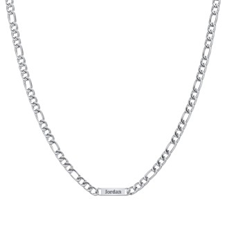 Men’s Figaro Chain with 1 Engravable Bar