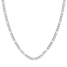Men’s Figaro Chain with 2 Engravable Bars
