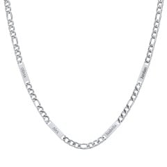 Men’s Figaro Chain with 4 Engravable Bars