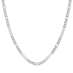Men’s Figaro Chain with 4 Engravable Bars