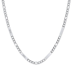 Men’s Figaro Chain with 4 Engravable Bars